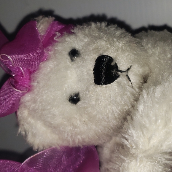 Progressive Plush "Sweeties" Polar Bears Tie-To-Vase w/Flowers 6-14" - Picture 5 of 8